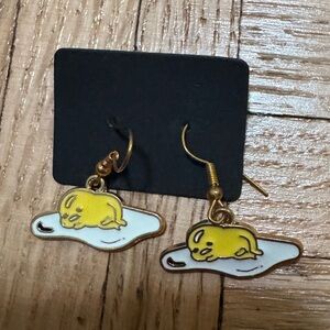 Gudetama Lazy Egg Earrings